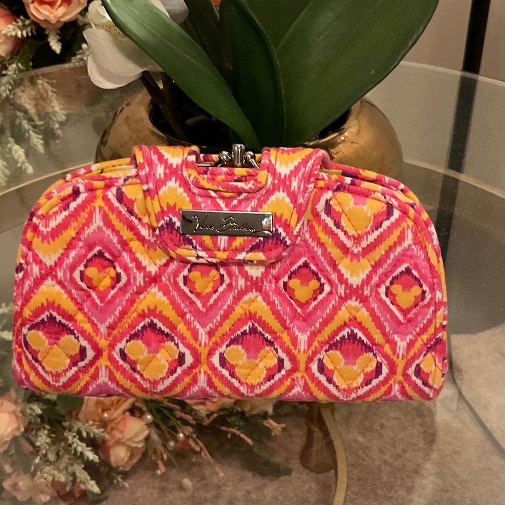 Vera Bradley Pink and Yellow Clutch